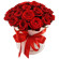 красные розы в шляпной коробке. Армения