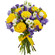 букет желтых роз и синих ирисов. Армения